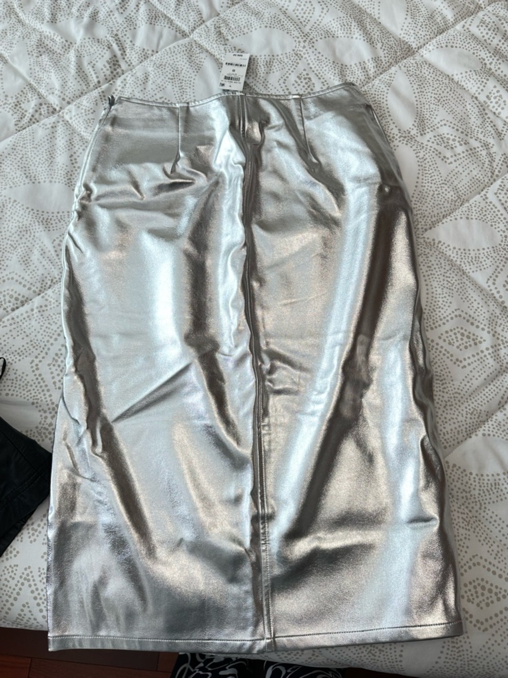 INC International Concepts Silver Metallic Pencil Skirt